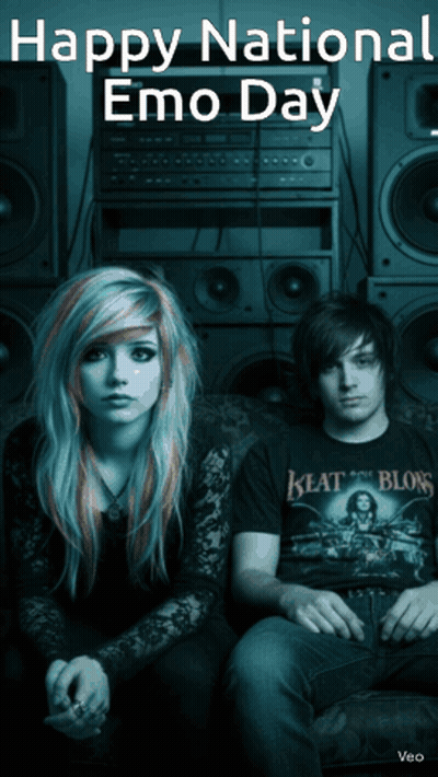 Man In Batman Shirt Sits Next To Woman In Forest GIF