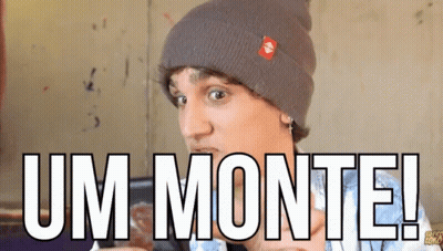 Man In Beanie Saying Um Monte GIF