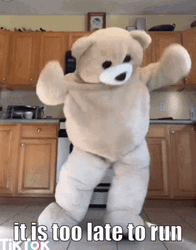 Man In Bear Costume Too Late For That GIF