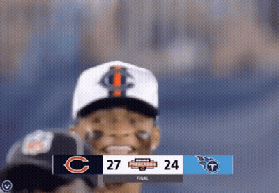 Man In Bear Hat Smiling Watching Game GIF
