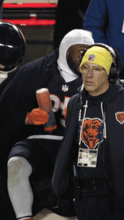 Man In Bear Shirt And Headphones GIF