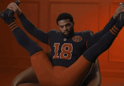Man In Bears Jersey Number 18 GIF