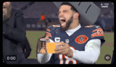 Man In Bears Jersey Taking Picture With Phone GIF
