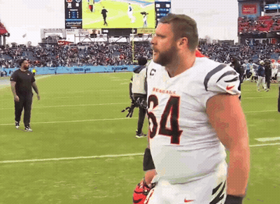 Man In Bengals Jersey On Football Field GIF