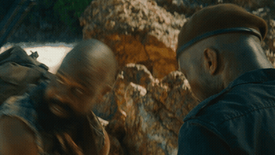Man In Beret Looking Sideways GIF