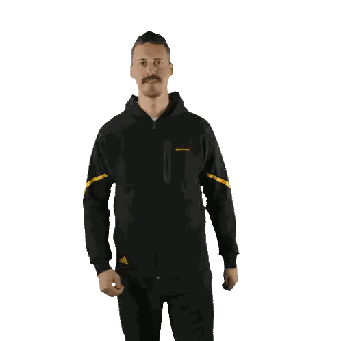 Man In Black Adidas Jacket Giving Two Thumbs Up Sticker