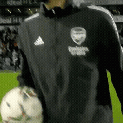 Man In Black Adidas Jacket Holding Soccer Ball GIF