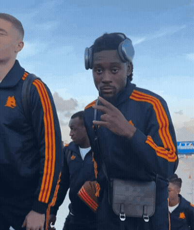 Man In Black Adidas Jacket Holding Up Finger GIF