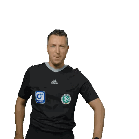 Man In Black Adidas Shirt Pointing Up Sticker