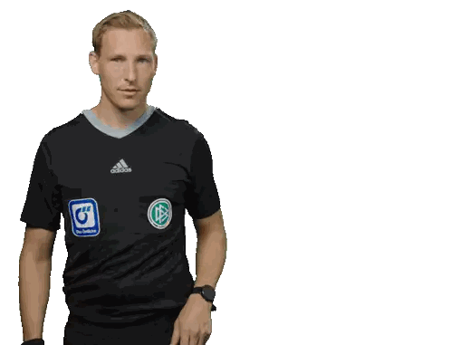 Man In Black Adidas Shirt Pointing Up Sticker