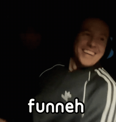 Man In Black Adidas Shirt Smiling Funneh GIF