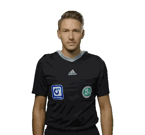 Man In Black Adidas Shirt Waving Sticker