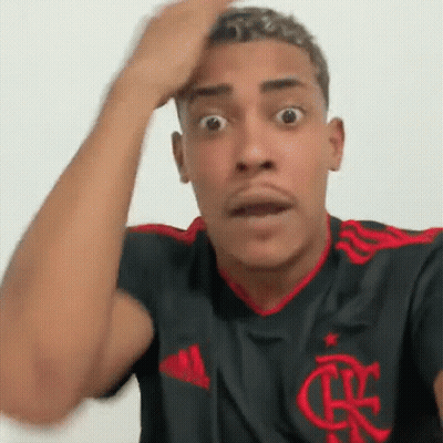 Man In Black Adidas Shirt With Red R GIF