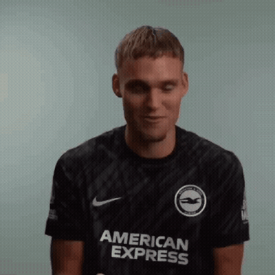 Man In Black American Express Shirt Smiling GIF
