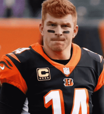 Man In Black And Orange Jersey Number 14 GIF