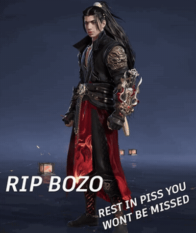 Man In Black And Red Costume Rip Bozo GIF