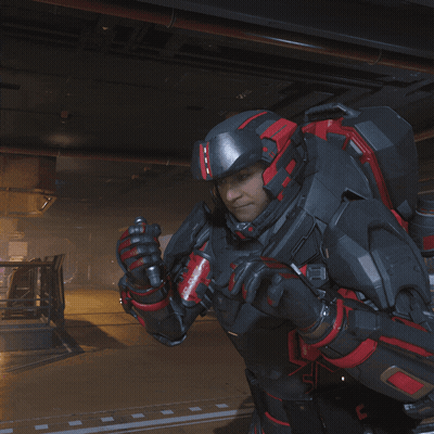 Man In Black And Red Suit Holding Coca Cola Can GIF