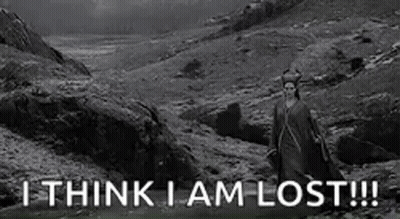 Man In Black And White Field I Think I Am Lost GIF