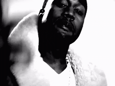 Man In Black And White With Fur Coat GIF