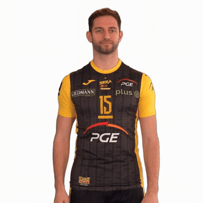 Man In Black And Yellow PGE Jersey GIF