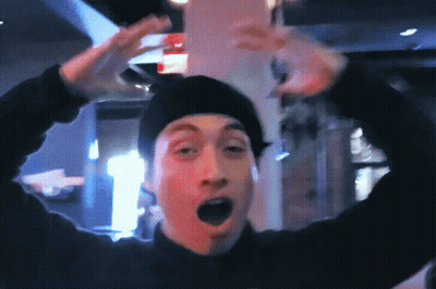 Man In Black Beanie Making Funny Face GIF