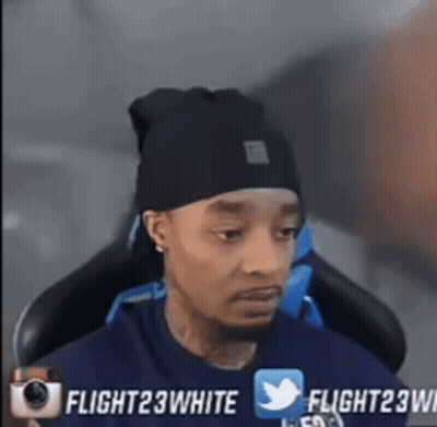 Man In Black Beanie Sitting GIF
