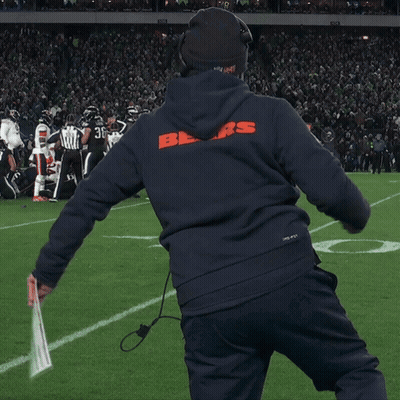 Man In Black Bears Hoodie Throwing Football GIF