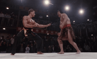 Man In Black Belt Fights Man In Red Belt GIF