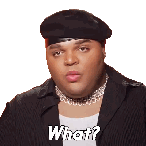 Man In Black Beret And Choker Saying What Sticker