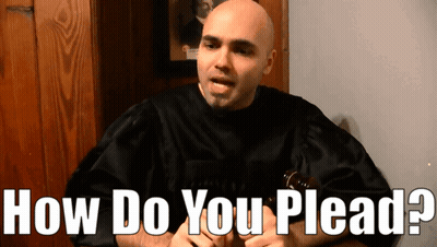 Man In Black Cape Asking How Do You Plead GIF