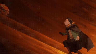 Man In Black Cape Running GIF