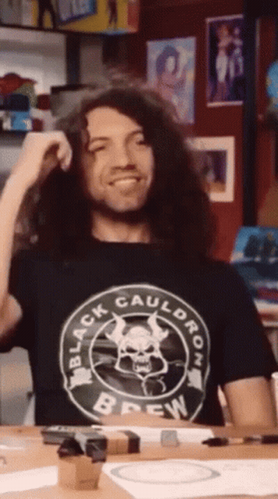 Man In Black Cauldron Brew Shirt GIF