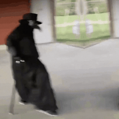 Man In Black Coat And Top Hat Dancing GIF