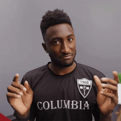 Man In Black Columbia Shirt With 1968 GIF