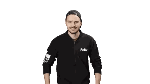 Man In Black Felix Sweatshirt Thumbs Up Sticker