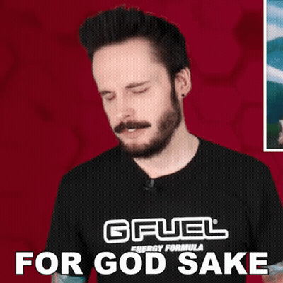 Man In Black GFUEL Shirt Wiping Nose GIF