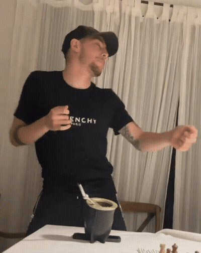 Man In Black Givenchy Shirt Dancing GIF
