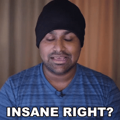 Man In Black Hat And Blue Shirt Asking Am I Insane Right GIF