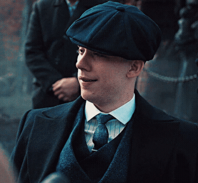 Man In Black Hat And Blue Vest And Tie GIF