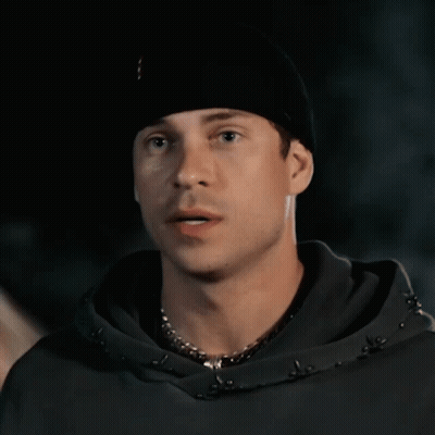Man In Black Hat And Chain Surprised GIF