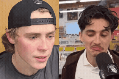 Man In Black Hat And Man In White Shirt GIF