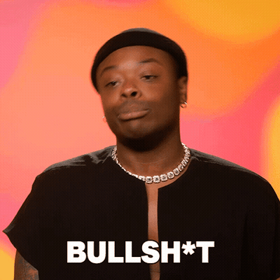 Man In Black Hat And Necklace Saying Bullshit GIF