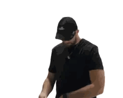 Man In Black Hat And Shirt Dancing Sticker