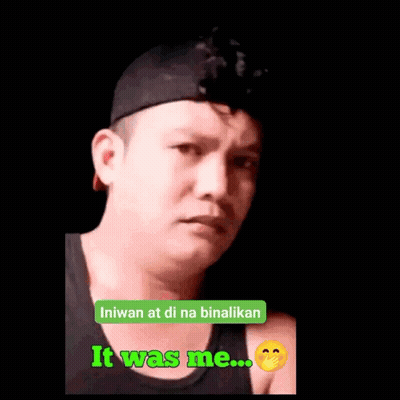 Man In Black Hat And Tank Top Says Weak Man Uyyy It Was Me GIF