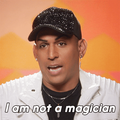 Man In Black Hat And White Jacket Says I Am Not A Magician GIF