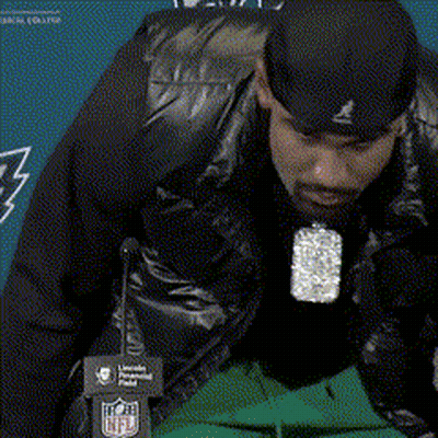 Man In Black Hat At NFL Logo GIF