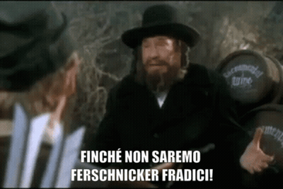 Man In Black Hat Saying Finche Non Saremo Ferschnicker Fradic GIF