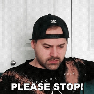 Man In Black Hat Saying Please Stop GIF