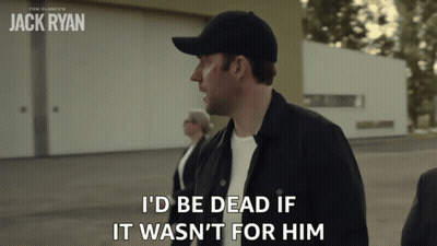 Man In Black Hat Says I'd Be Dead If It Wasn't For Him GIF