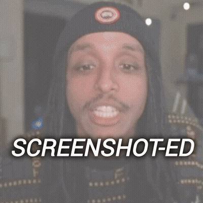 Man In Black Hat With Red Circle Says Screenshoted GIF
